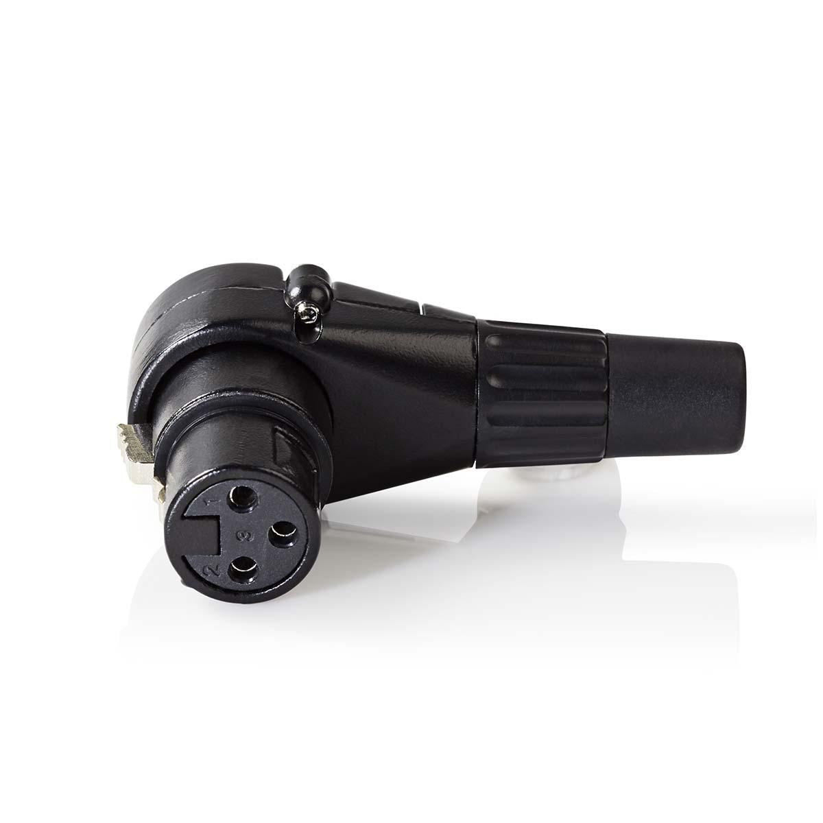 Nedis XLR Connector XLR 3-pin Female Angled Black COTP15903BK