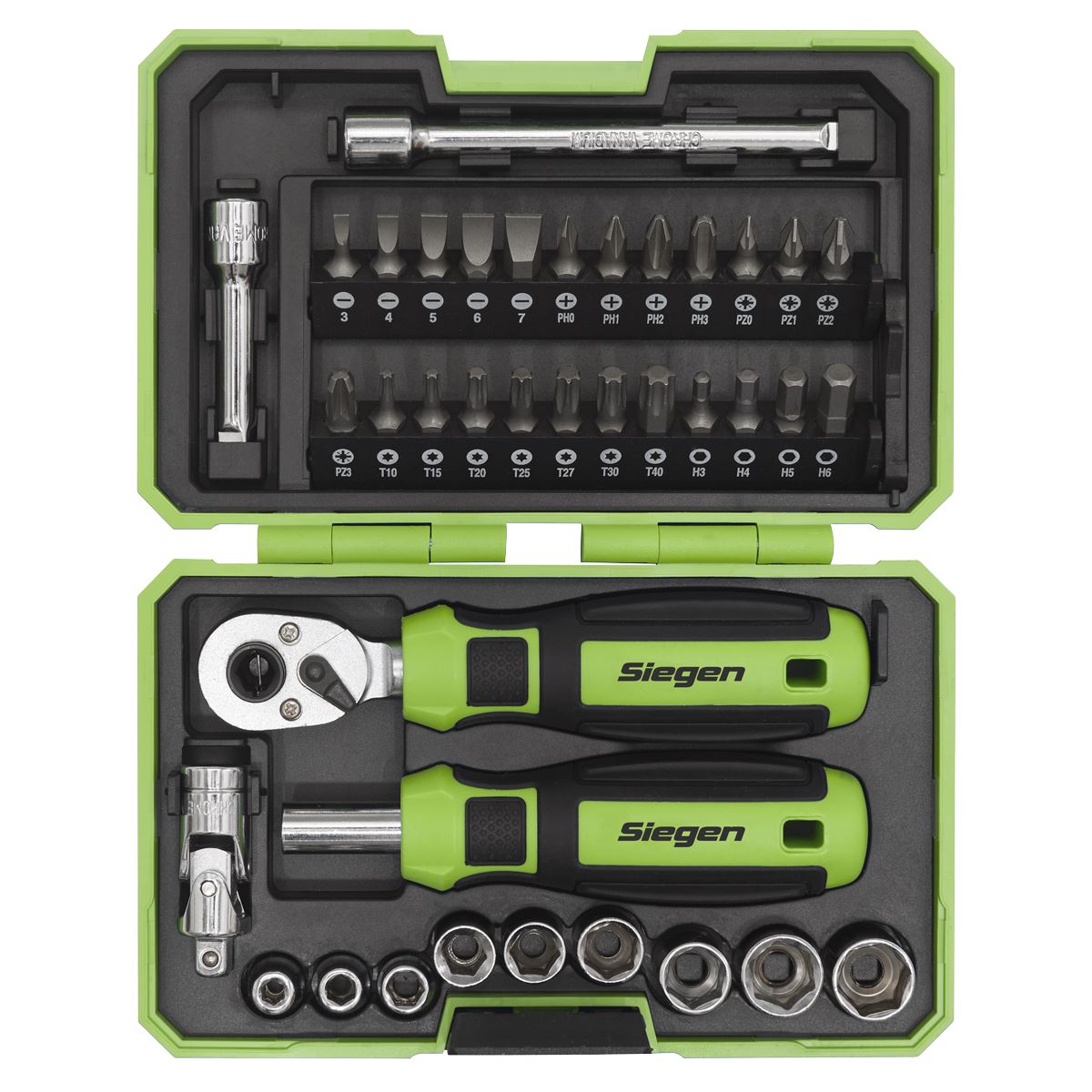 Sealey Socket & Bit Set 38pc 1/4"Sq Drive S01255