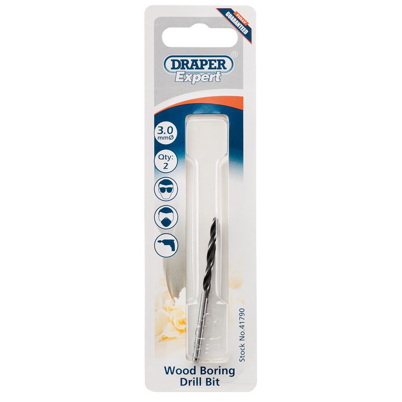 Draper Wood Drill Bit, 3mm (Pack of 2) - 41790