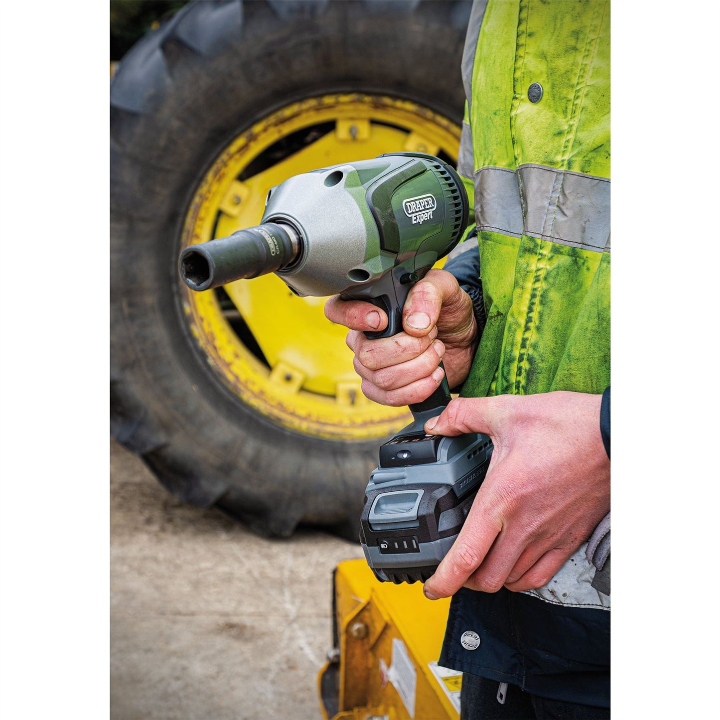Draper XP20 20V Brushless Impact Wrench, 1/2" Sq. Dr., 1000Nm (Sold Bare) - 55942