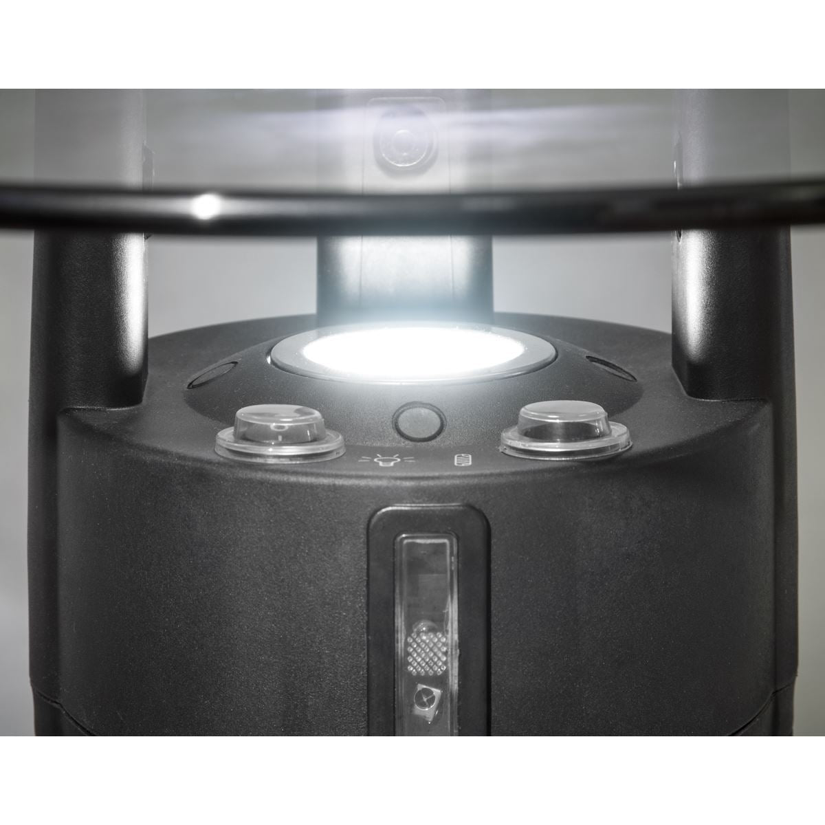 Dellonda Bistro Table with 1600W Heater, 95cm, Black/Stainless Steel DG63