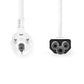 Nedis Power Cable Schuko Male Angled to IEC-320-C5 2m White