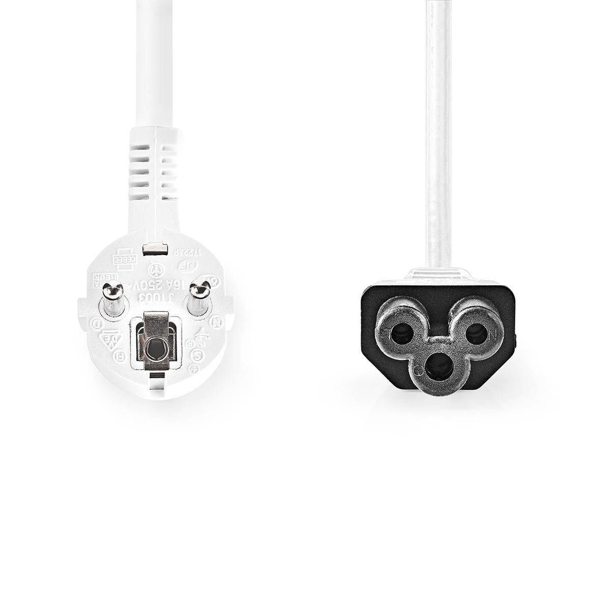 Nedis Power Cable Schuko Male Angled to IEC-320-C5 2m White