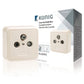 Konig End type wallbox TV/FM/SAT - SWBX100WT
