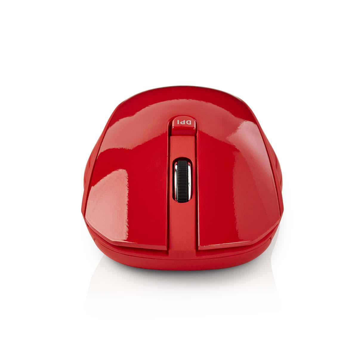 Nedis Wireless Mouse 1000 DPI 3-Button Red MSWS400RD