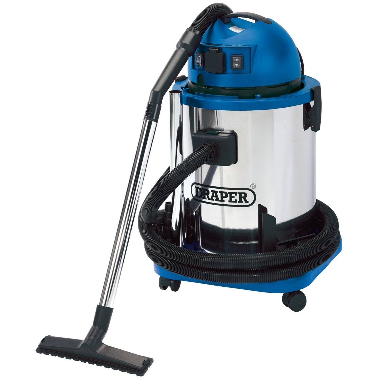 Draper 48499 50L 1400W 230V Wet and Dry Vacuum Cleaner with Stainless Steel Tank