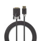Nedis DisplayPort to DVI Cable DisplayPort Male to DVI-D 24+1-Pin Male 2m Anthracite
