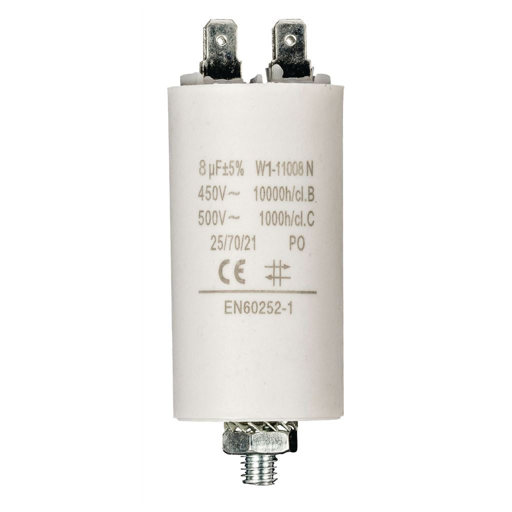 Fixapart 2x Capacitor 8.0uf / 450 v + earth - W1-11008N