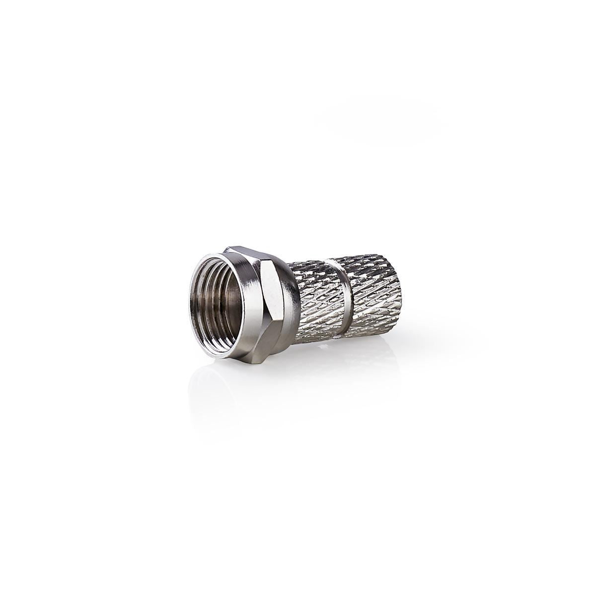 Nedis F Connector Male For 6.8mm Coaxial Cables 25 pieces Metal CSVC41905ME