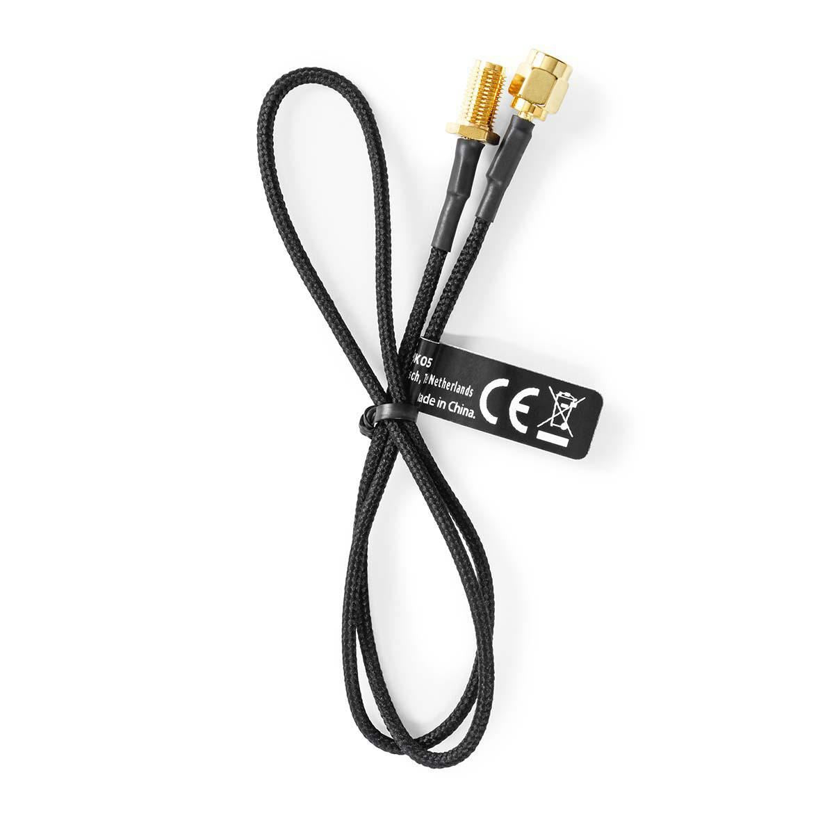 Nedis SMA Cable SMA Female SMA Male Gold Plated 75Ohm Single Shielded 0.5m Round - CSGP02020BK05