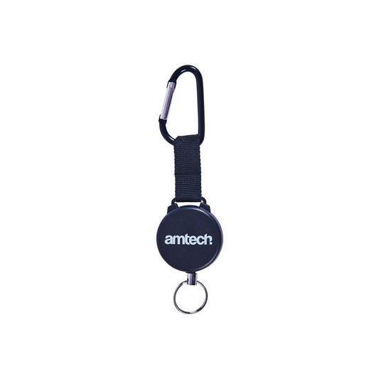 Recoil Keyring Carabiner Clip Steel Snap Hooks Spring Loaded Key Ring Keychain - S6365