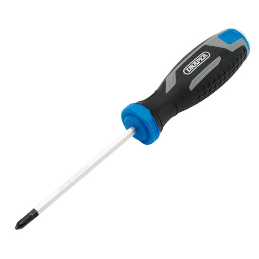 Draper Pound Thru Phillips Soft Grip Screwdriver, PH1 x 100mm