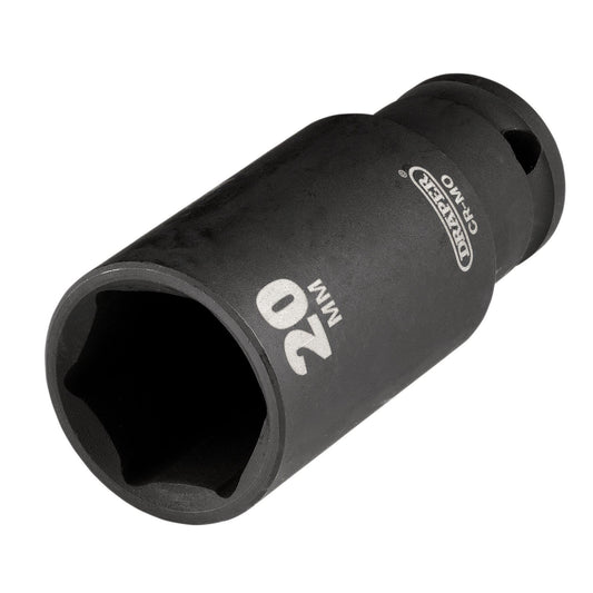 Draper HI-TORQ Metric Deep Impact Socket, 3/8" Sq. Dr., 20mm