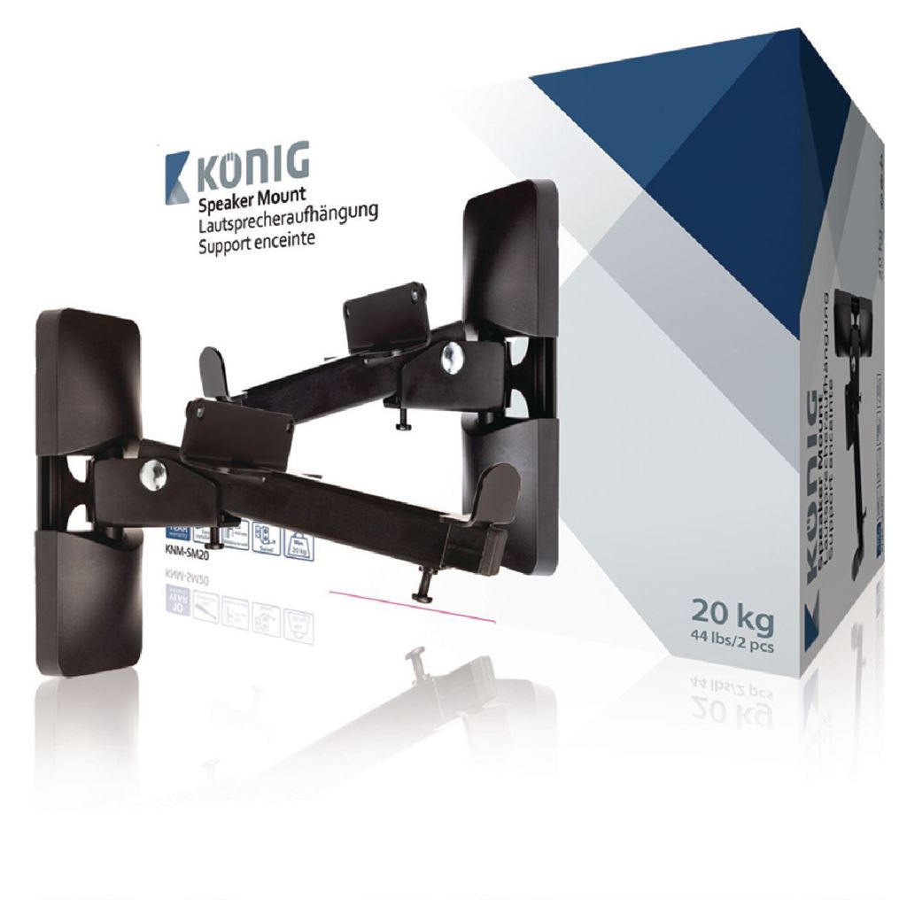 Konig Speaker mount 20 kg / 44 lbs 2 pcs - SPMT2000BK