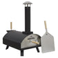 Dellonda Portable Wood-Fired 14" Pizza & Smoking Oven - Black/Stainless Steel DG10