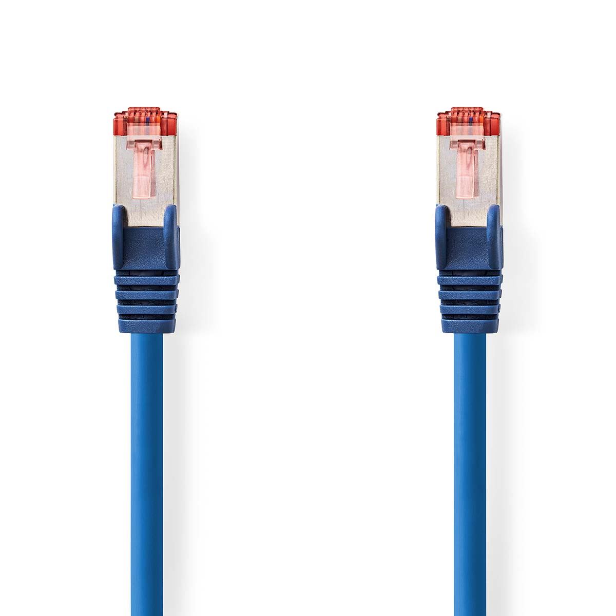 Nedis CAT6 Cable RJ45 Male to Male S/FTP 0.15m Round LSZH Blue (CCGL85221BU015)