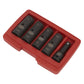 Deep Impact Socket Set 1/2"Sq Drive 80mm Double Ended 18.5-22.5mm - 5pc SX1820