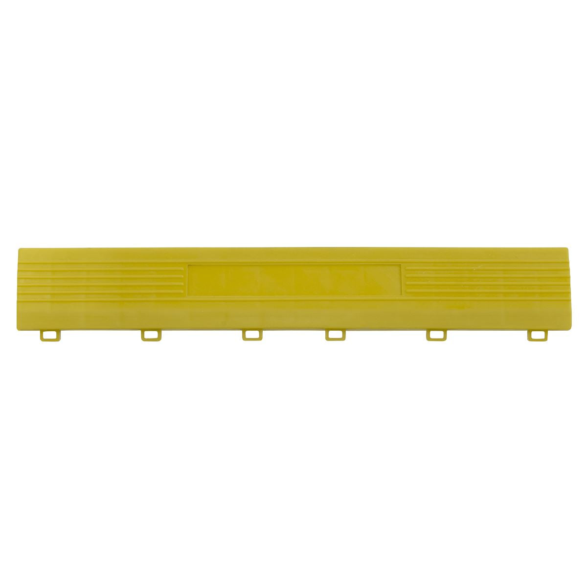 Sealey Polypropylene Floor Tile Edge 400x60mm Yellow Female-Pk 6 FT3EYF