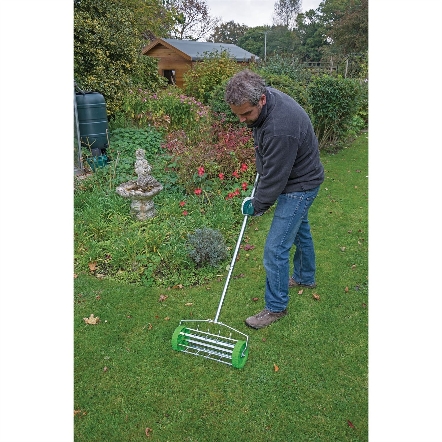 Draper 83983 Grass Lawn Rolling Aerator with 450mm Spiked Drum BARGAIN £25.14os
