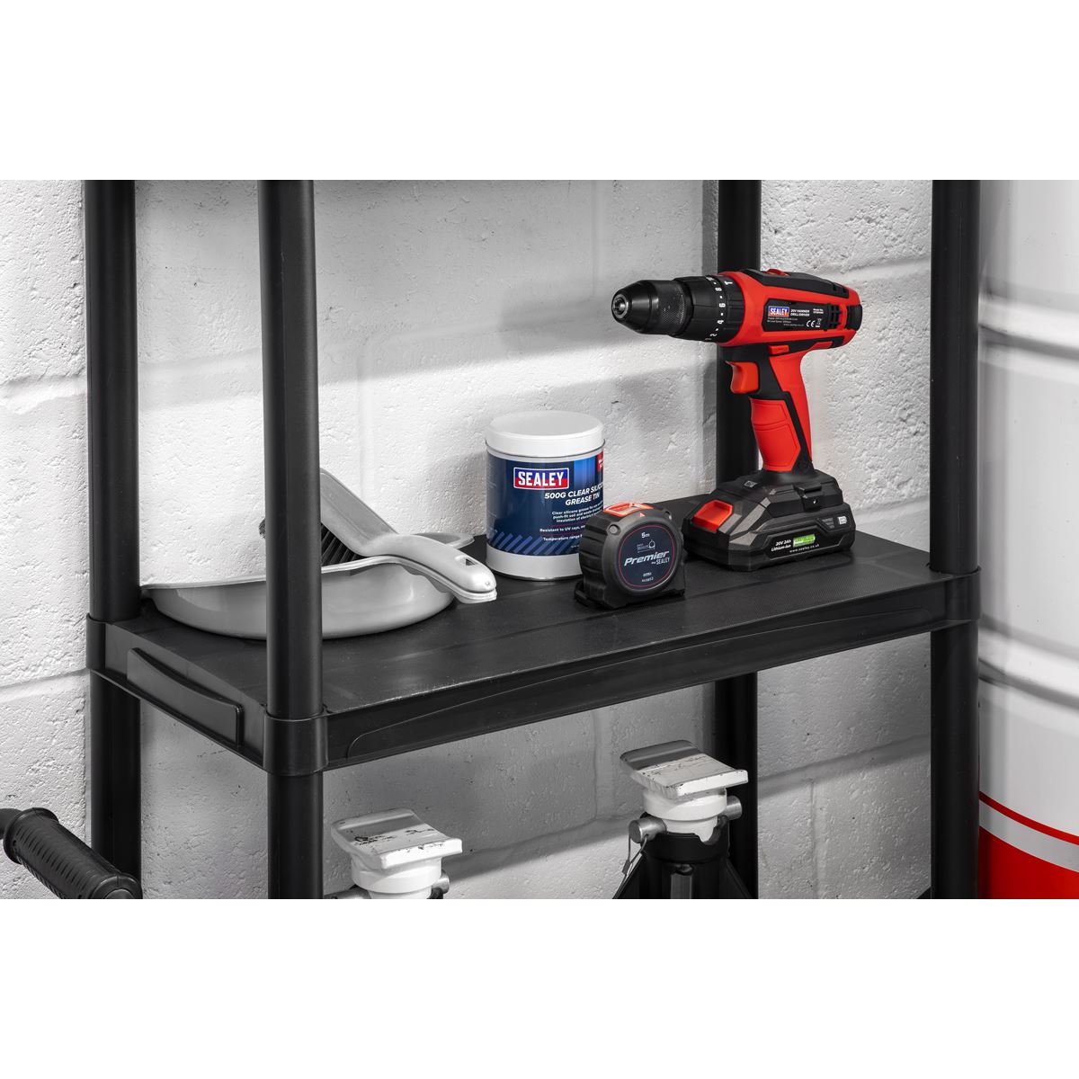 Sealey Plastic Racking Unit with 5 Shelves 25kg Capacity Per Level APPR5