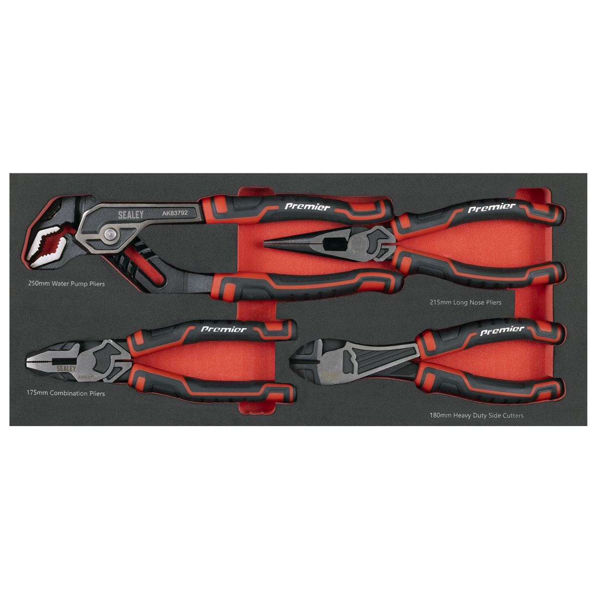 Sealey Premier Pliers Set with Tool Tray 4pc TBT56