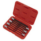 Sealey Ball-End Hex Socket Bit Set 7pc 3/8"Sq Drive 150mm Metric AK62257
