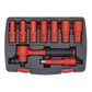 Sealey Insulated Socket Set 9pc 3/8"Sq Drive 6pt WallDrive VDE AK7942