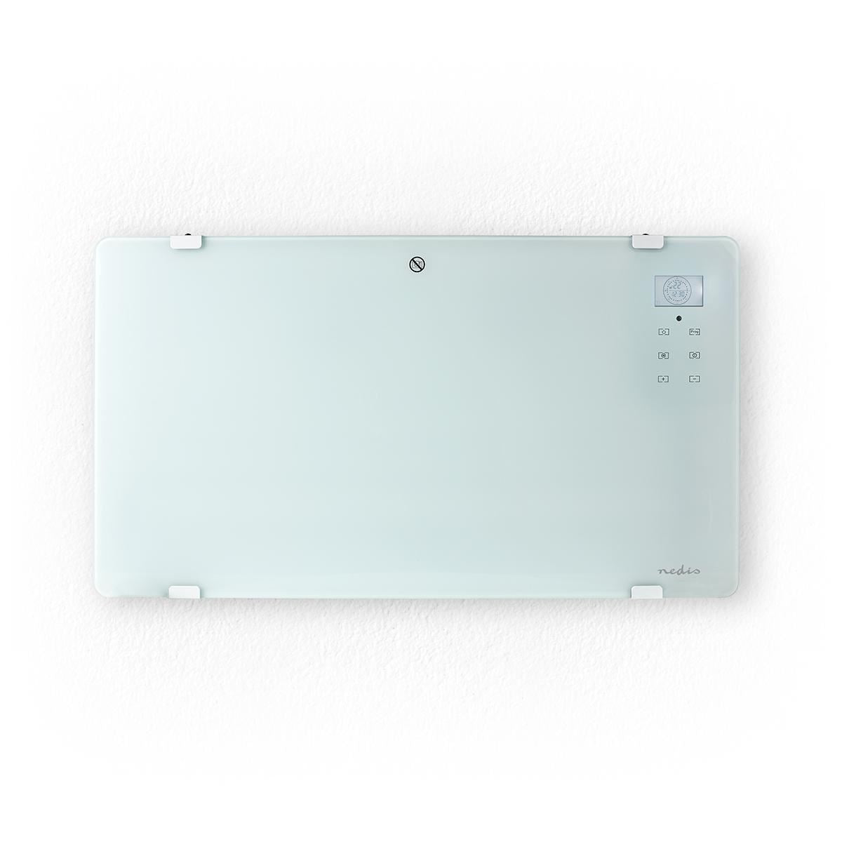 Nedis Wi-Fi Smart Convection Heater Thermostat Glass Front Panel 2000W White - WIFIHTPL20FWT