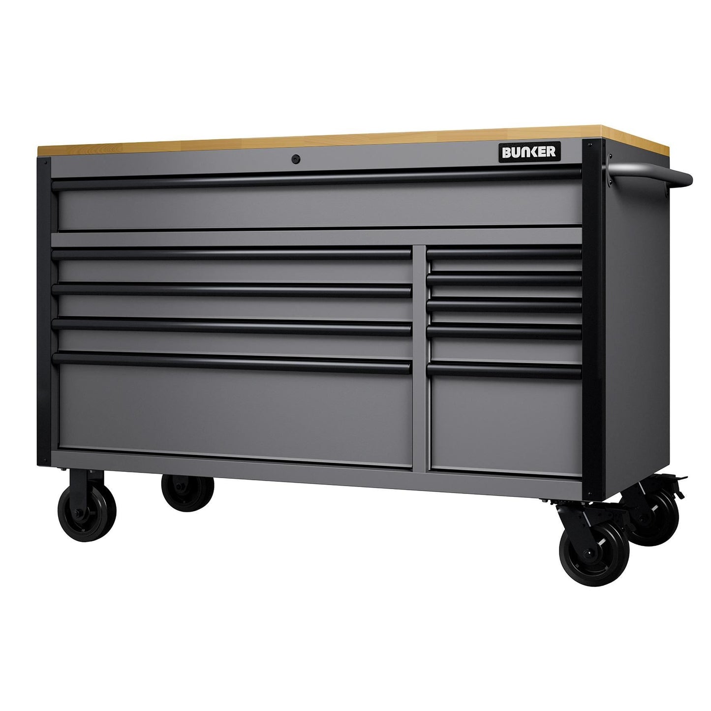 Draper 56" 10 Drawer Trolley Sgrey B100-56SG
