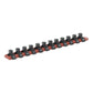Sealey Socket Retaining Rail with 12 Clips 3/8"Sq Drive AK3812