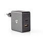 Nedis Wall Charger 3.0A USB/USB-C Power Delivery 45W Black WCPD45W100BK