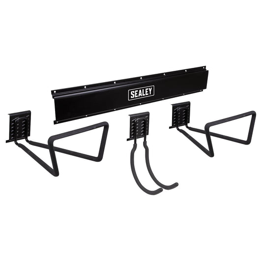 Sealey 3 Large Hook Storage Rail Wall Mounting APHKIT9