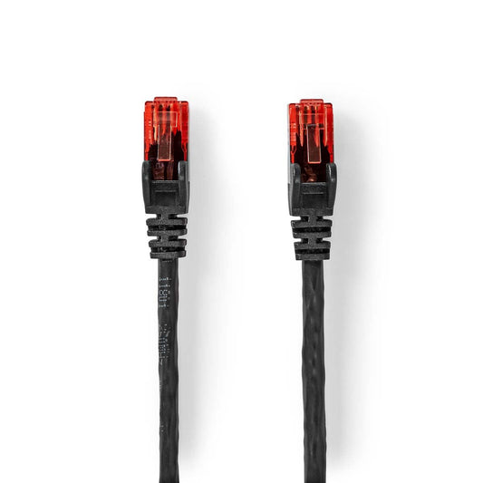 Nedis CAT6 Cable RJ45 Male RJ45 Male U/UTP 50m Outdoor Round PE Black Label