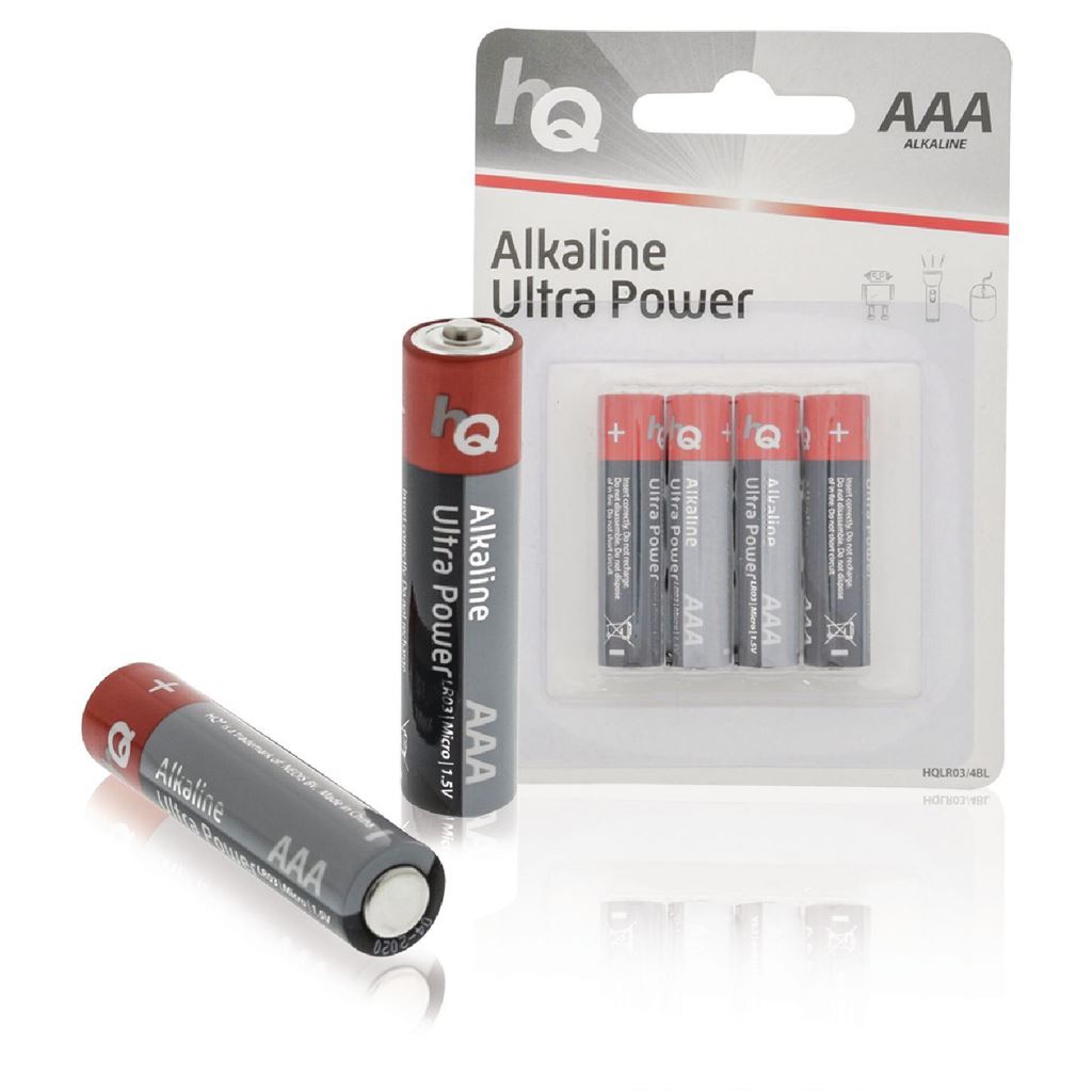 HQ Alkaline AAA battery 4-blister - BAAKLR034BL