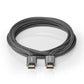 Nedis 3m HDMI Connector to HDMI Connector Gun Metal Grey Braided Cable - CVTB34000GY30