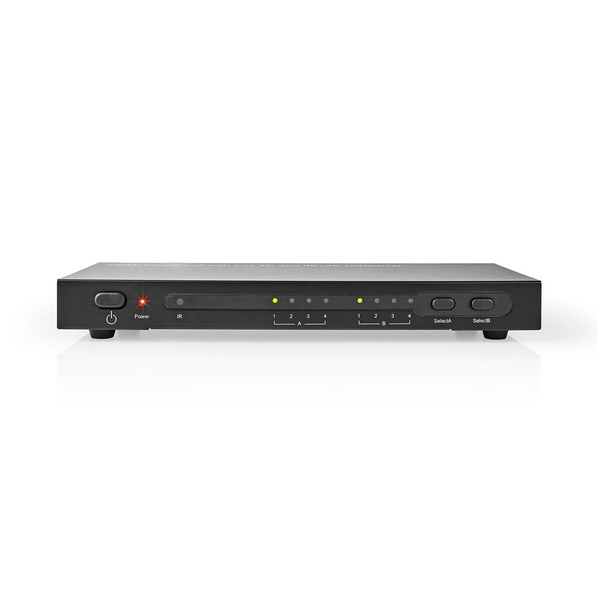 Nedis HDMI Matrix Switch 4-to-2-Port to 4x HDMI Input 2x HDMI Output - VMAT3462AT