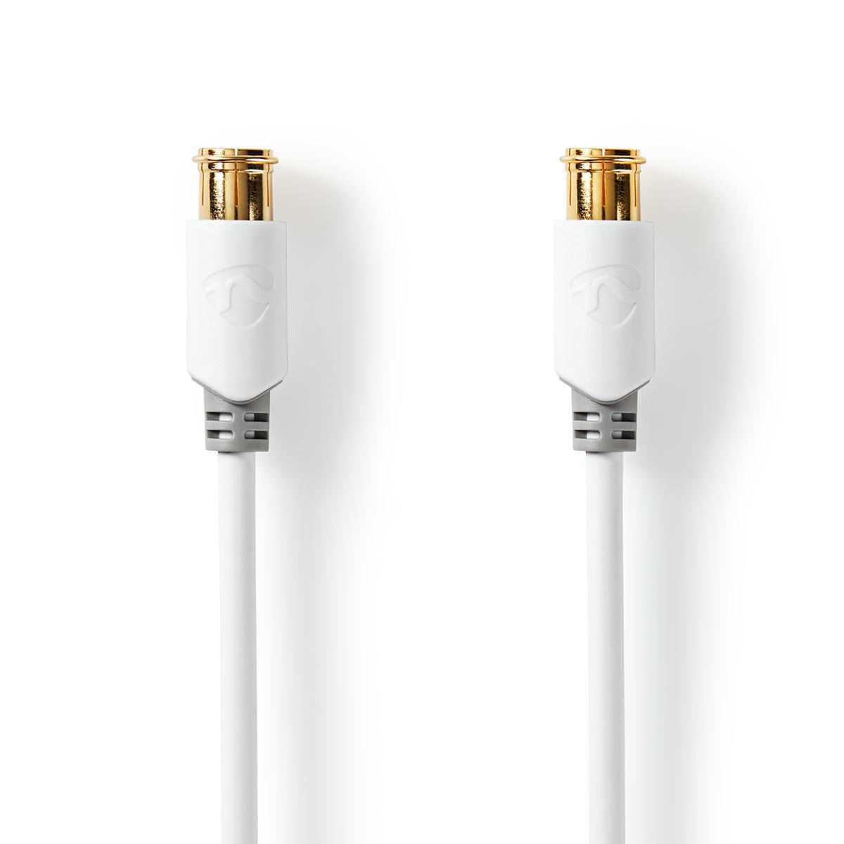 Nedis Satellite & Antenna Cable F Male Quick to F Male Quick 1m White