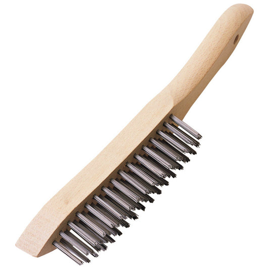 Draper 1x 310mm Heavy Duty 4 Row Wire Scratch Brush Professional Tool 31563