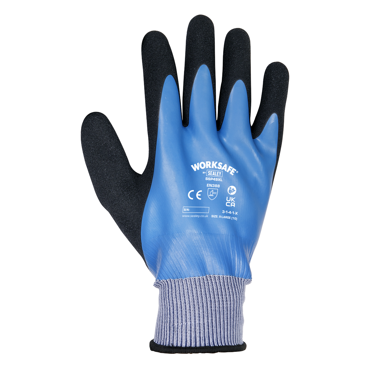 Worksafe Waterproof Latex Gloves - (X-Large) - Box of 120 Pairs SSP49XL/B120