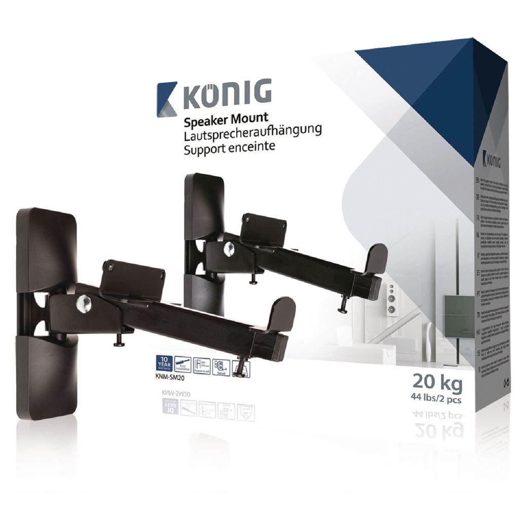 Konig Speaker mount 20 kg / 44 lbs 2 pcs - SPMT2000BK