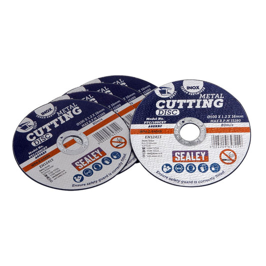 Sealey Cutting Disc Pack of 100 100 x 1.2mm 16mm Bore PTC/100CET100
