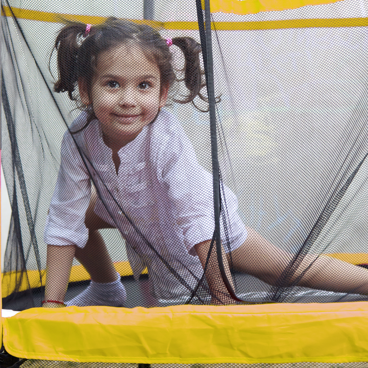 Dellonda 55" Mini Trampoline with Safety Enclosure Net Outdoor Children's Trampoline Jumping Training DL65