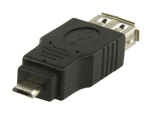 Glaxio USB 2.0 USB Micro B male to USB A female adapter black