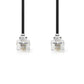 Nedis Telecom Cable RJ11 Male to RJ11 Male 2m Black TCGP90200BK20