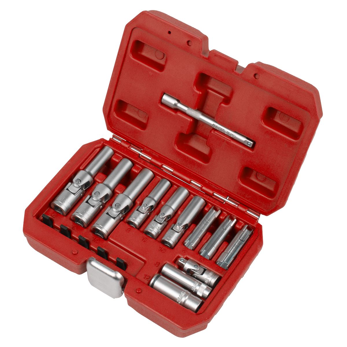 Sealey Glow Plug Socket Set 18pc 1/4"Sq & 3/8"Sq Drive SX4031