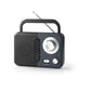 Nedis FM Radio 2.4W Carying Handle Black/Grey - RDFM1300GY