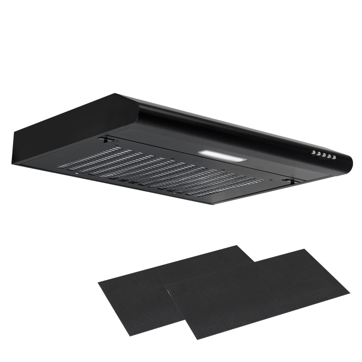 Baridi Visor Cooker Hood Extractor Fan 60cm - Black DH107