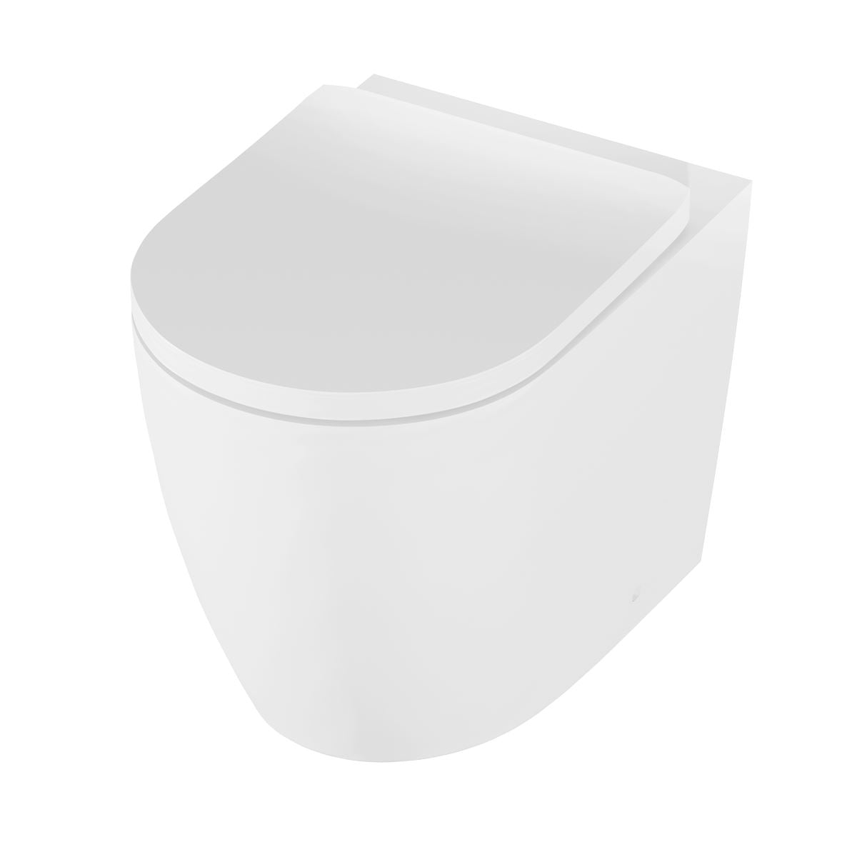 Baridi Back-to-Wall Toilet with Soft Close Seat & Rimless Flush � White DH334