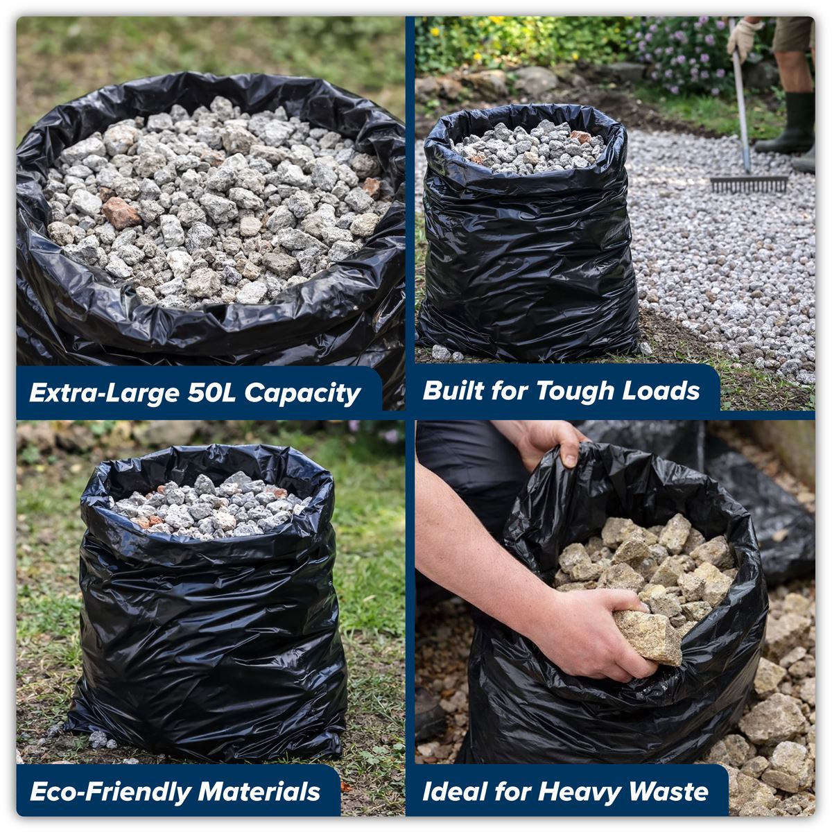 Sealey Rubble Sacks 50L - Pack of 20 SRS20