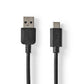 Nedis USB 3.1 Cable USB-C Male to A Male 2m Black - CCGW61600BK20